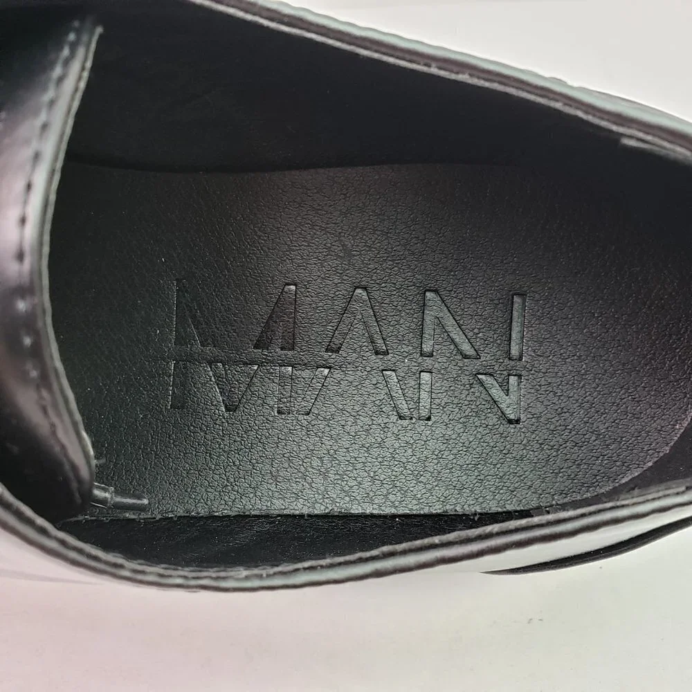 Boohoo MAN Embossed Vamp Smart Mens Size 10 Black Formal Dress Shoes MZZ65877-10